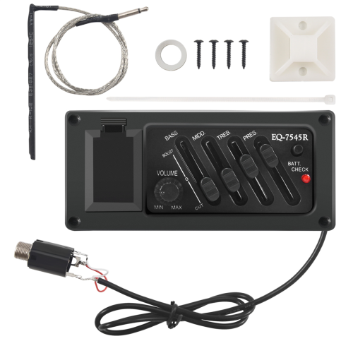 4-Ζώνες EQ Ισοσταθμιστής Πιεζο Pickup για EQ-7545R Ενισχυτής Κιθάρας Τούνερ 1