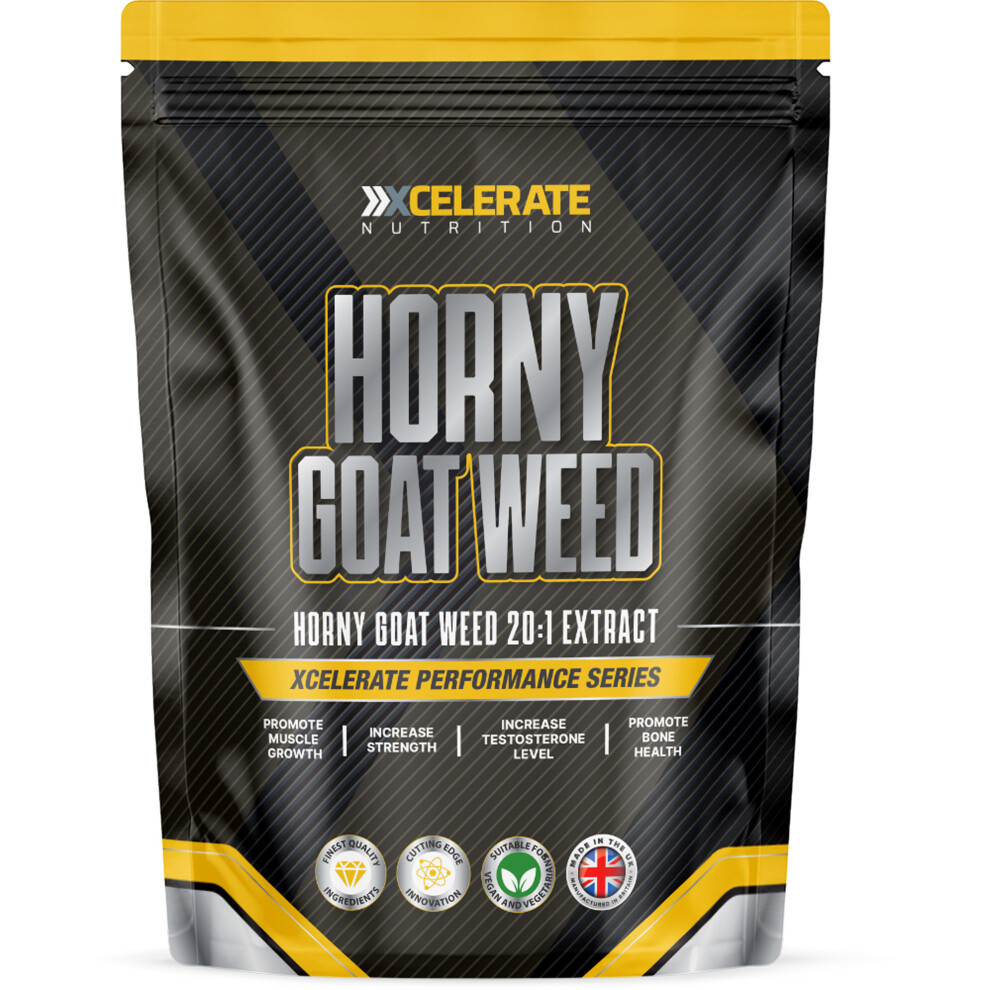Xcelerate Nutrition (120 Capsules) Horny Goat Weed 20:1 Extract Capsules For Strength