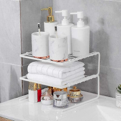 Space-Saving Kitchen Organizer Shelf for Spices, Jars, Bottles & Cabinets - Durable & Versatile Storage Solution 2