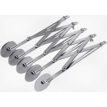 5-Blade Stainless Steel Adjustable Pastry Cutter, Multi-Wheel Pizza Dough Slicer, Baking Tool