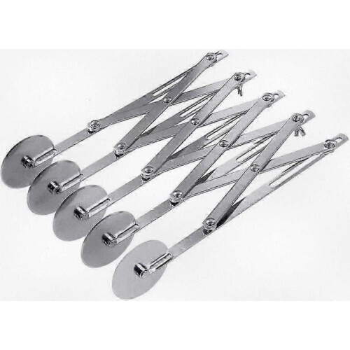 5-Blade Stainless Steel Adjustable Pastry Cutter, Multi-Wheel Pizza Dough Slicer, Baking Tool