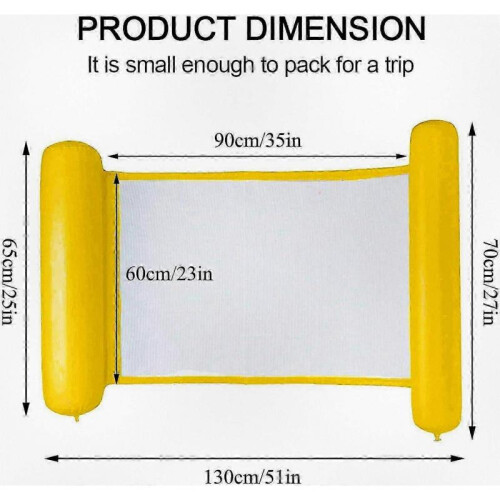 Inflatable Pool Hammock, Floating Relaxation Bed, Foldable Swim Lounger, Water Floating Mat 1