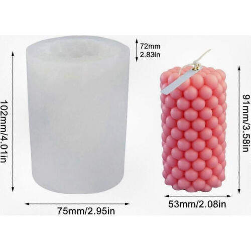 Practical Silicone Candle Making Mold, DIY 3D Candle Crafting Form, Bubble-Shaped Candle Mold, Sturdy Bendable Candle Molds 1