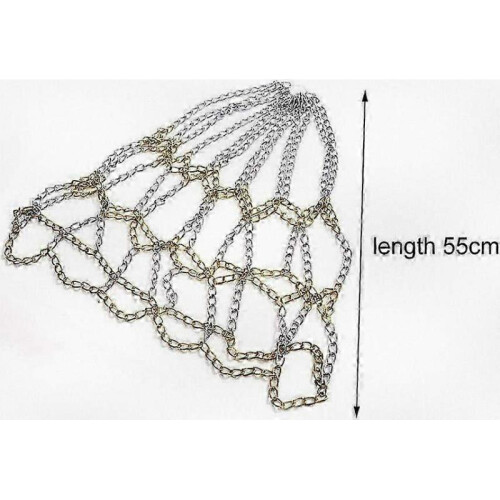 Heavy Duty Galvanized Steel Chain Basketball Net for Indoor Use, Durable Replacement Net (2024) 1