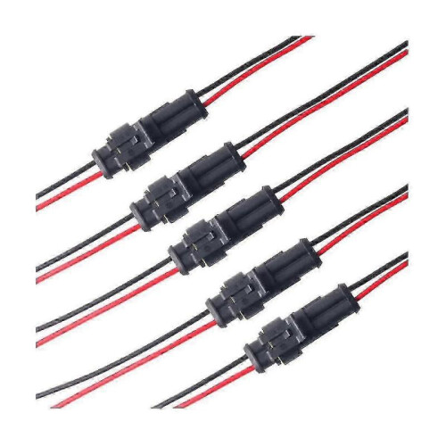 5 Pair 2 Pin Way Waterproof Electrical Plug Set Suitable for Motorcycle and Scooter Connectors with Cable 2