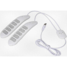 5V Portable USB Shoe Dryer with Timer, Compact Footwear Drying Device for Shoes & Boots (White).