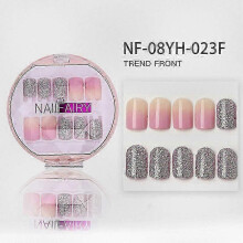 (NF  08YH  023F) 30pcs Full Rhinestone Nail Patch Sweet Style Removable Short Fashionable Nail Decorations for Various Styles