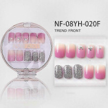 (NF  08YH  020F) 30pcs Full Rhinestone Nail Patch Sweet Style Removable Short Fashionable Nail Decorations for Various Styles