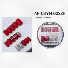 (NF  08YH  044Z) 30pcs Full Rhinestone Nail Patch Sweet Style Removable Short Fashionable Nail Decorations for Various Styles