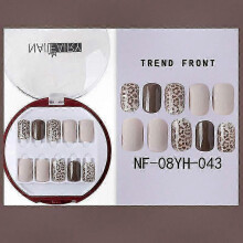 (NF  08YH  043) 30pcs Full Rhinestone Nail Patch Sweet Style Removable Short Fashionable Nail Decorations for Various Styles