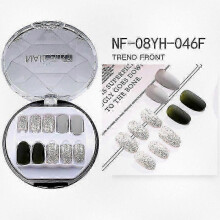 (NF  08YH  046) 30pcs Full Rhinestone Nail Patch Sweet Style Removable Short Fashionable Nail Decorations for Various Styles