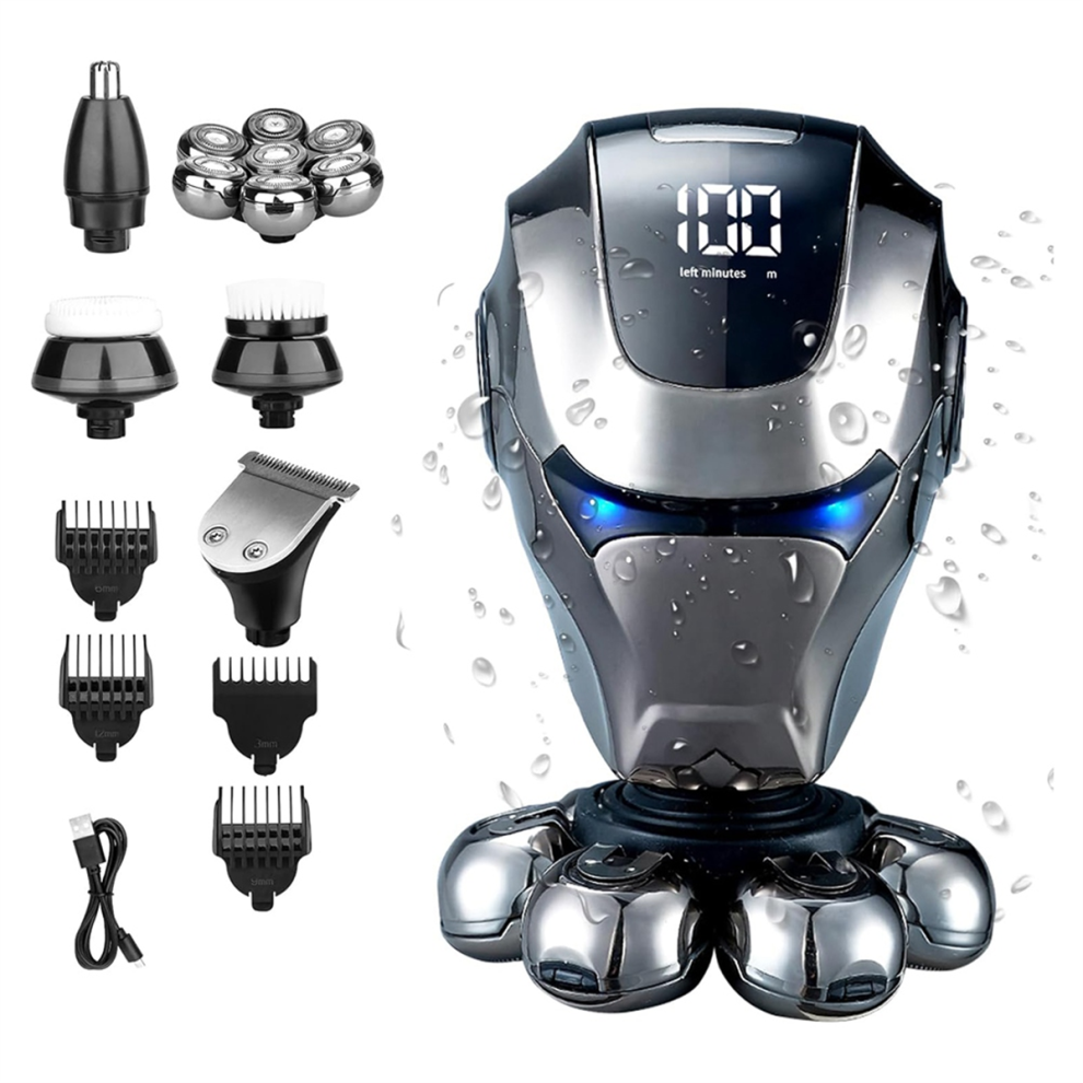 Markenlos Electric Head Shaver,5 In 1 Head Shaver With Nose Hair