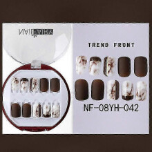 (NF  08YH  042) 30pcs Full Rhinestone Nail Patch Sweet Style Removable Short Fashionable Nail Decorations for Various Styles