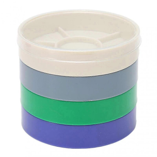 5-Layer Compartment Dustproof Round Container for Storing Watch Parts with Colorful Design
