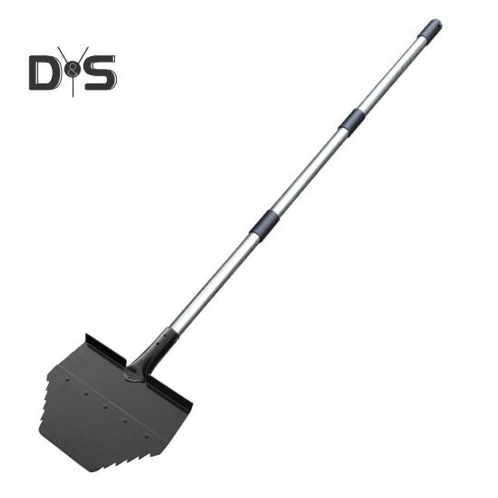 (as the picture, A) Driveway Ice Scraper Flat Shovel With Detachable Long Handle Heavy Duty Cleaning Shovel Weed Remover For Garden Sidewalk Floor Ice Snow