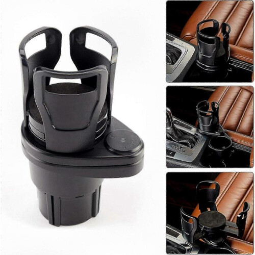 Adjustable Dual-Angle Multi-Purpose Car Cup Holder (Black) 2