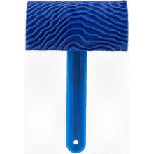 Textured Wood-Look Paint Roller with Handle for DIY Wall Painting