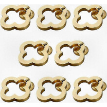 8-Piece Bronze Alloy Furniture Handles, Four-Leaf Design for Drawers, Cabinets & Wardrobes.