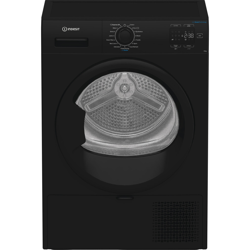 Indesit C Ysd 82D Bb Uk 8Kg Heat Pump Tumble Dryer - Black - A+ Rated