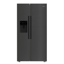 Hotpoint American Fridge Freezer - Black Stainless Steel - D Rated