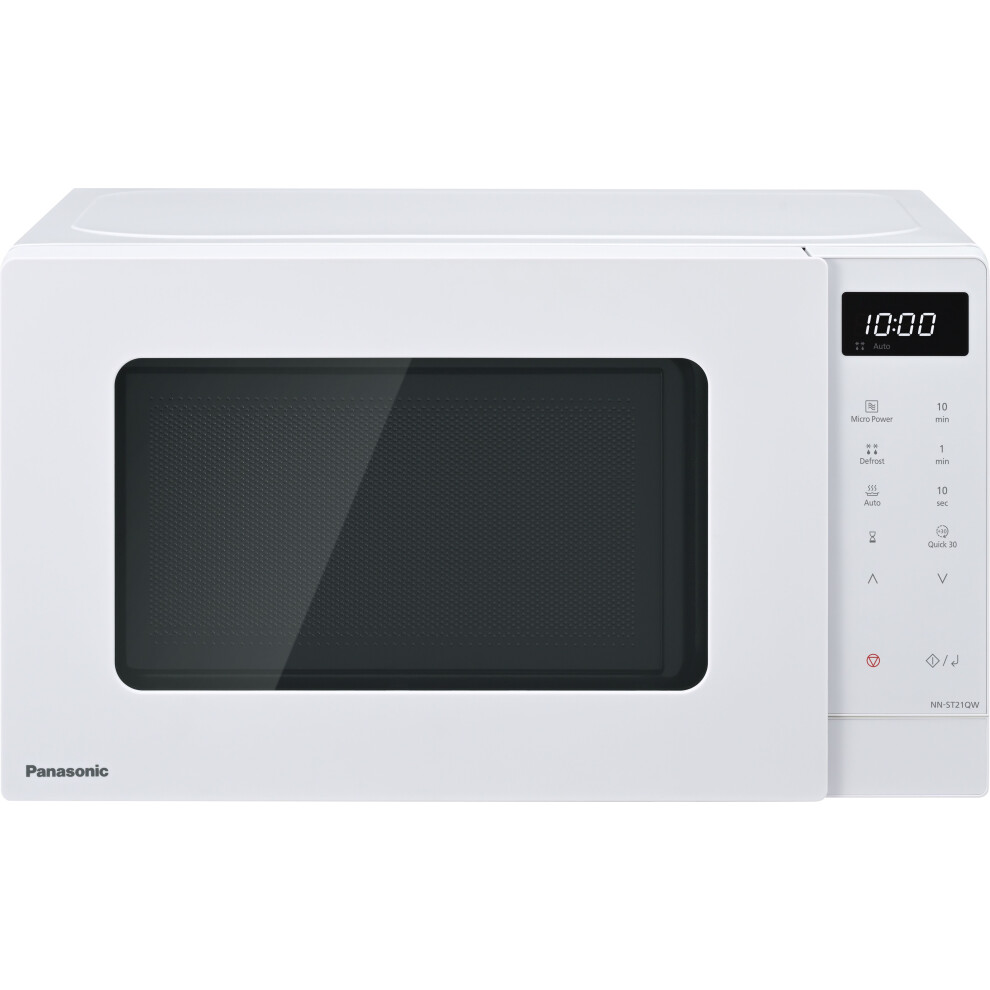 Panasonic NN-ST21QWBPQ 20 Litre 26cm High, Freestanding Small Standard Microwave Oven - White