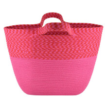 (One Size, Pink) Women Beach Bag Cotton Shopping Picnic Travel Bags