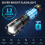 Rechargeable LED Hand Torch, Emergency Flashlight with Battery Indicator(Black) 2