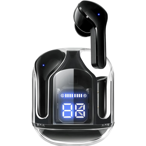 Wireless Bluetooth Earbuds ENC Noise Canceling, HiFi Mic, LED Case(Black)