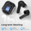 Wireless Bluetooth Earbuds ENC Noise Canceling, HiFi Mic, LED Case(Black) 5