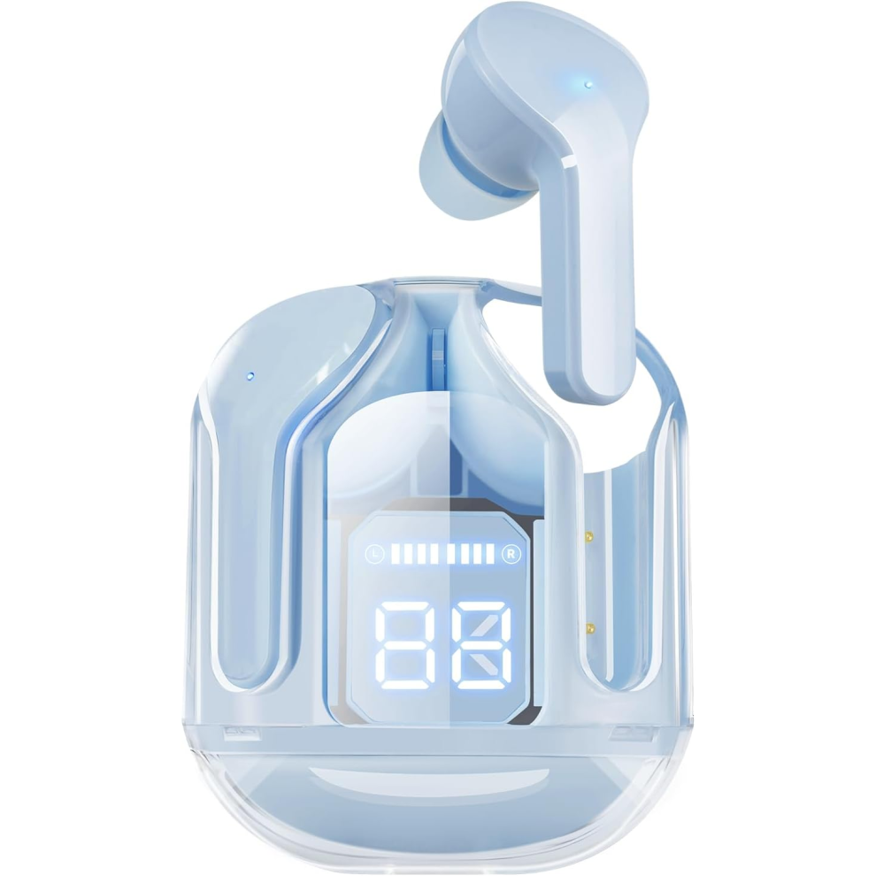 Wireless Tooth Earbuds Enc Noise Canceling, Hifi Mic, Led Case(Blue) Blue 6976918064936