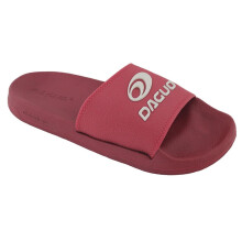 (2 UK Child, Burgundy) Junior Pool Sliders Open Toe Anti-Slip Sandals