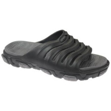 (7 UK, Grey) Mens Open Toe Beach Sliders Anti-Slip Sandals