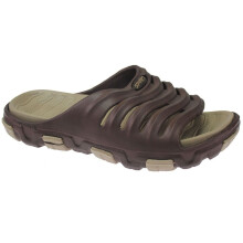 (6 UK, Khaki) Mens Open Toe Beach Sliders Anti-Slip Sandals