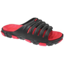 (7 UK, Red) Mens Open Toe Beach Sliders Anti-Slip Sandals