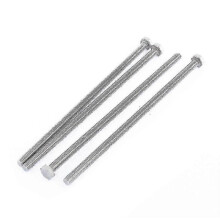 M6 X 150mm Fully Threaded Stainless Steel Hex Head Screw Bolt 4 Pcs