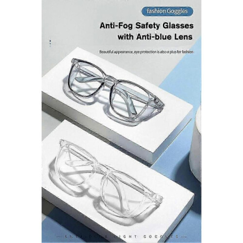 Clear Vision Safety Glasses for All Genders with Blue Light Filter & Fixed Side Protection. 1