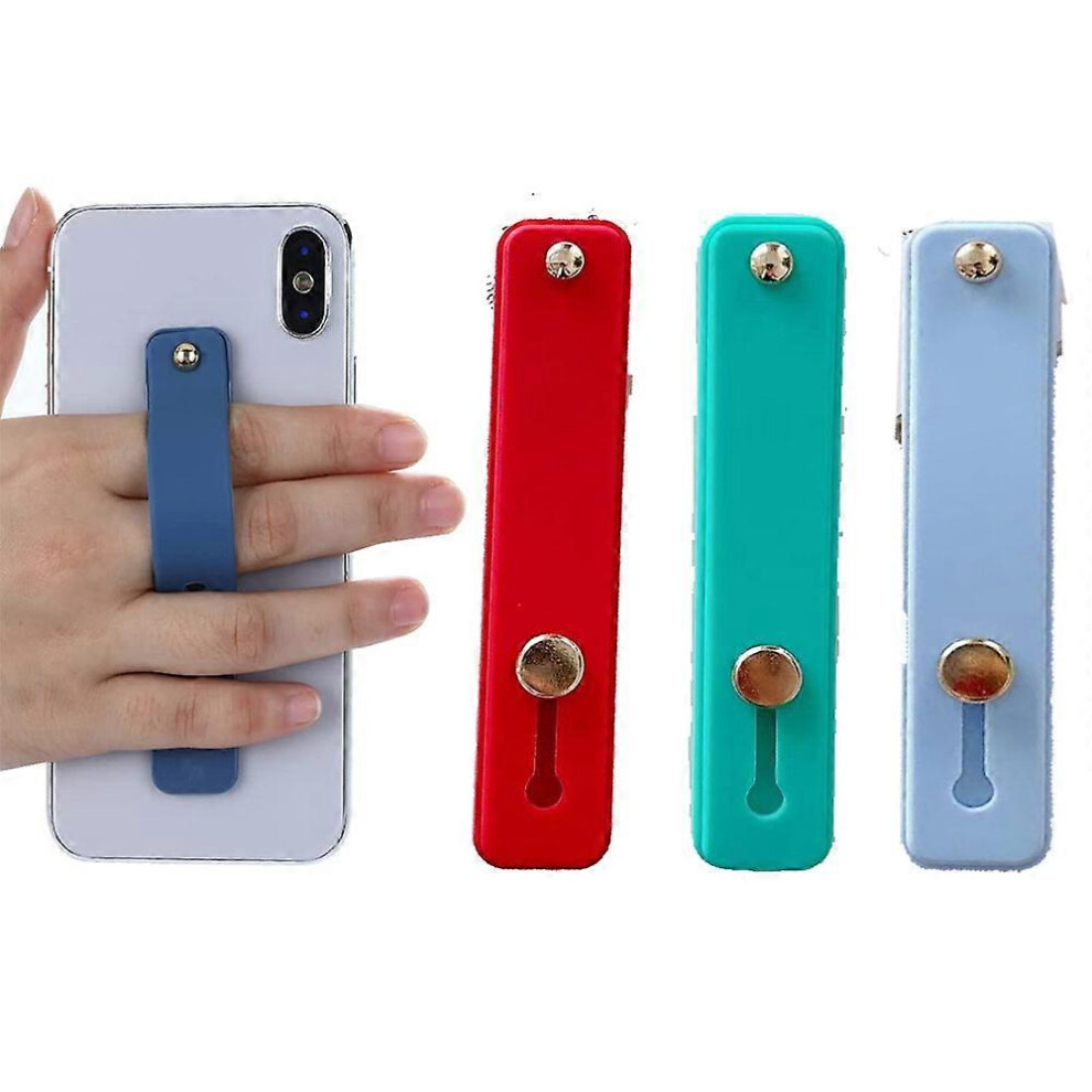 (As Show, One Size) 3Pcs Phone Loop Finger Holder, Phone Grip Holder Finger Mobile Phone Grip Silicone Phone Strap Telescopic Mobile Phone Holder(3 Co 4704245200350