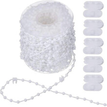 (As show, One size) 20m Vertical Blind Chain - Accessories for Vertical Blinds and 5 Blind Cord Connectors - Lower Vertical Blind Chain for 89mm Slats (6pcs)