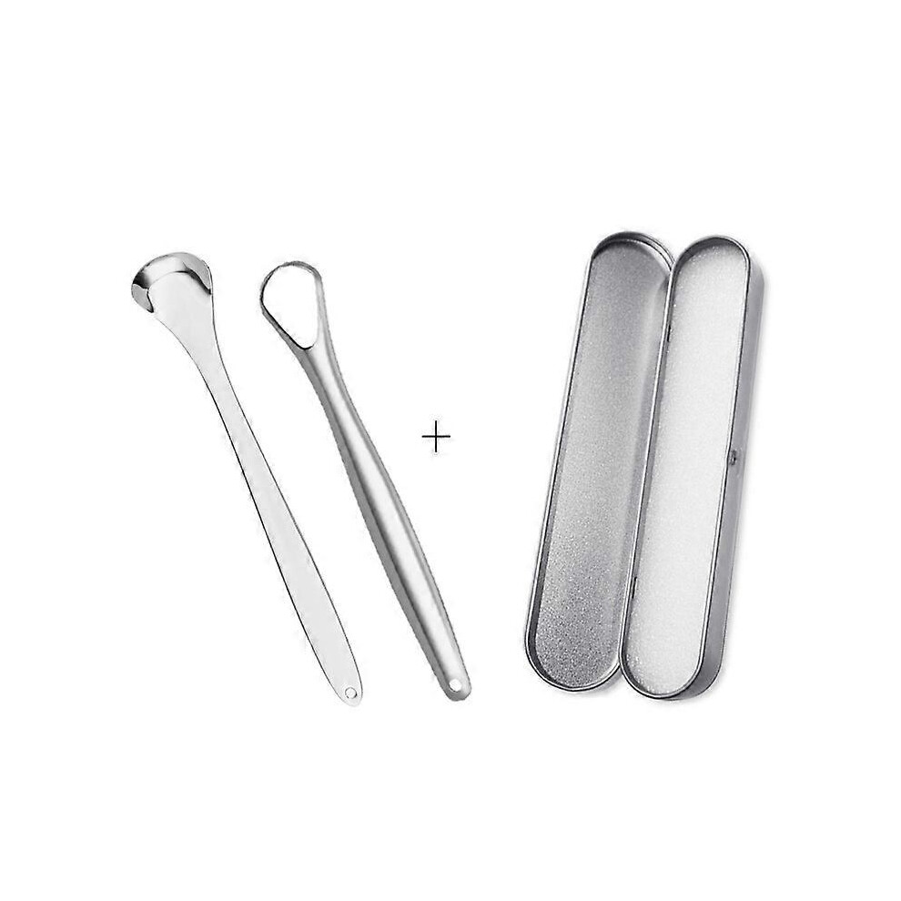 (A, One size) Tongue Cleaner - 3 Pack Stainless Steel Tongue Scraper