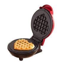 (As show, One size) 1PCS (Red, Heart Shape) Mini Waffle Maker, Waffle Makers Small Waffle Maker with Non-Stick Coating, for Kids Birthdays, Family Parties, Easter or Chri
