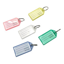(As show, One size) Transparent flip over luggage tags, 5 packs, flexible silicone travel tags, ID card tags, luggage bags, business card holders, suitcases, backpacks