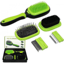 5 in 1 Pet Grooming Kit for Dogs and Cats - Shedding De-matting Slicker Comb Suitable for All Sizes, Long and Short Haired Pets, Effective P