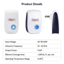 Ultrasonic Repellent, Pack of 6 for Rodent Control Suitable for Various Brands