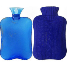 2L Rubber Hot Water Bottle with Knitted Cover, Ideal for Use with Appropriate Brand