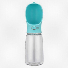Travel Water Bottle for Dogs & Cats, Leakproof Pet Drinking Bowl with Food Grade Material - Blue.