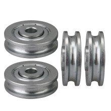 For 4pcs Bearing Steel U Type Rail Pulley Passive Rolloer Wheel 5x23x6.5mm WS4904