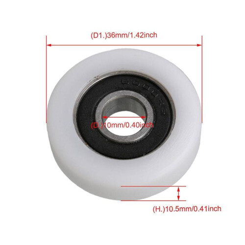 For 8pcs 6000ZZ Flat Guide Sealed Rail Bearing Pulley for Drawers Doors WS4651 2