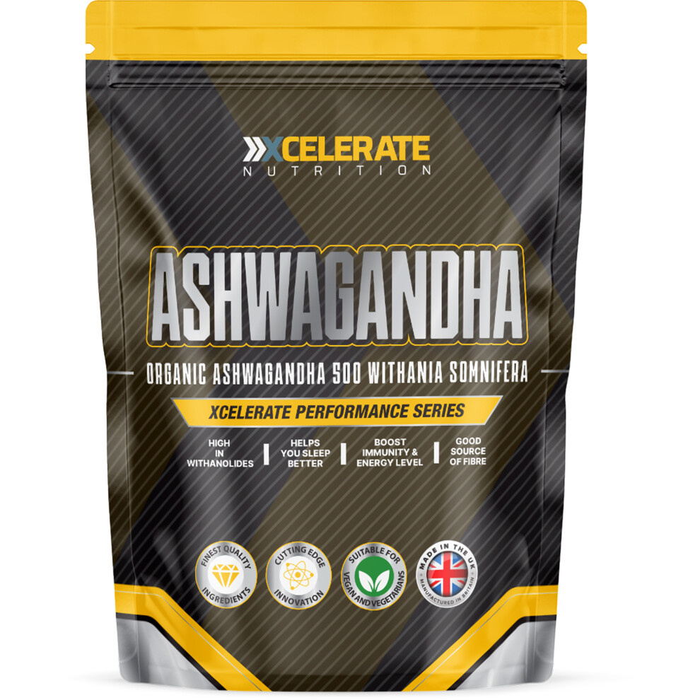 Xcelerate Nutrition (60 Capsules) Organic Ashwagandha 500 Withania Somnifera Capsule