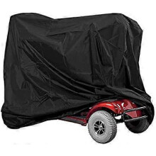 (As show, One size) Cover 190*71*117CM Black Waterproof Mobility Scooter Motorcycle Cover Dustproof Rain, Wind, Sun Resistant Scooter Cover