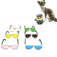 (As show, One size) 6 pieces of cat sunglasses, dog pilot sunglasses, pet cat UV protective sunglasses, doll sunglasses, dog clothing set, cute cat and dog sunglasses, vi